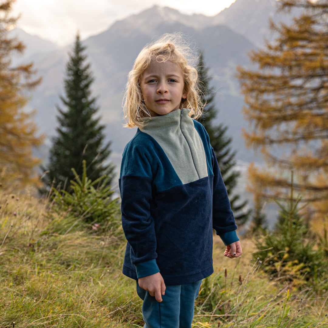 handgenähter Troyer aus reinem Biobaumwoll-Fleece